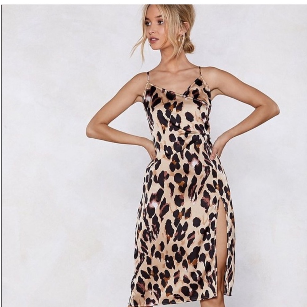 NWT Nasty Gal Mid Leopard Dress